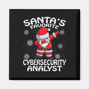 Santa's Favorite Cyber Security Analyst Christmas Magnet