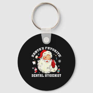 Santas Favorite Dental Hygienist Christmas Funny G Keychain