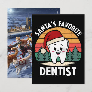Santas Favorite Dental Hygienist Saves Christmas  Holiday Postcard