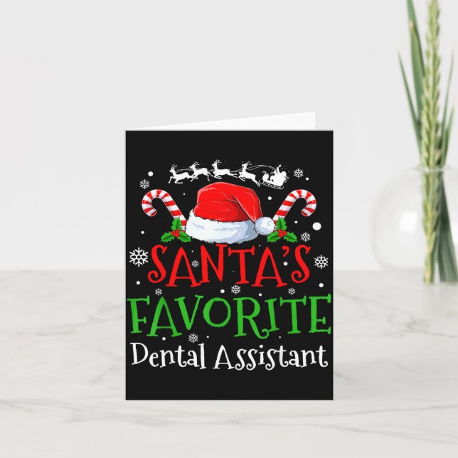 Santa's Favorite Dental Istant Christmas Party  Card (Front)