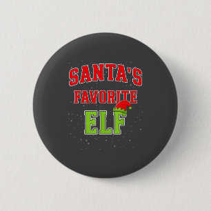 Santa's Favorite Elf Christmas Family Matching Gro 2 Inch Round Button