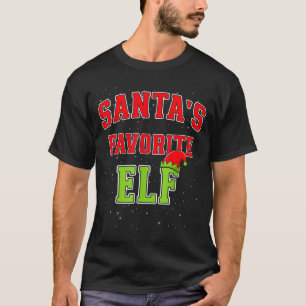 Santa's Favorite Elf Christmas Family Matching Gro T-Shirt