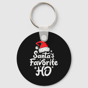 Santa's Favorite Ho Funny Christmas Women Xmas San Keychain