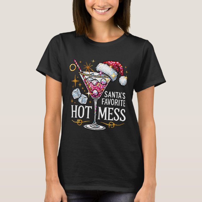 Santa's Favorite Hot Mess Long Sleeve  T-Shirt (Front)