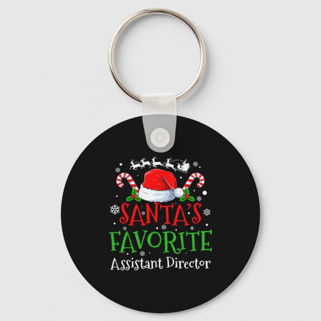 Santa's Favorite Istant Director Christmas Party  Keychain (Front)