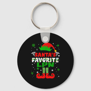 Santa's Favorite Lpn Funny Christmas  Keychain