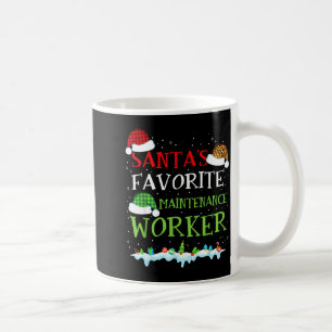 Santa's Favorite Maintenance Worker Fun Christmas  Coffee Mug