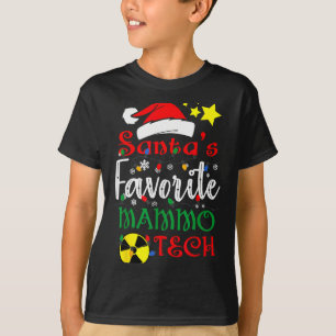 Santa's Favorite Mammo Tech, Mammography Christmas T-Shirt
