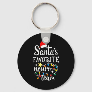 Santa's Favorite Neuro Team Christmas Neurology Nu Keychain