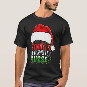 Santa's Favorite Nurse Christmas Nursing T-Shirt