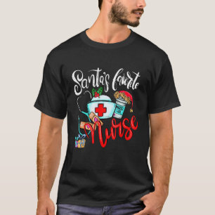 Santas Favorite Nurse Christmas Xmas RN CNA Nursi T-Shirt
