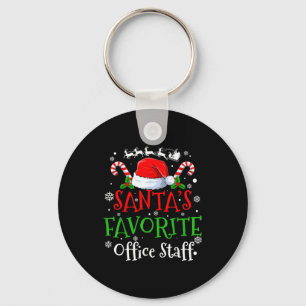 Santa's Favorite Office Staff Christmas Party  Keychain