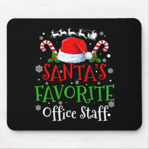 Santa's Favorite Office Staff Christmas Party Mouse Pad