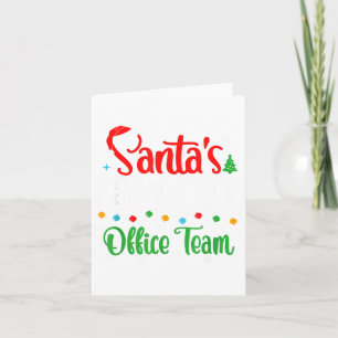 Santa's Favorite Office Team Christmas Lights Sant Card