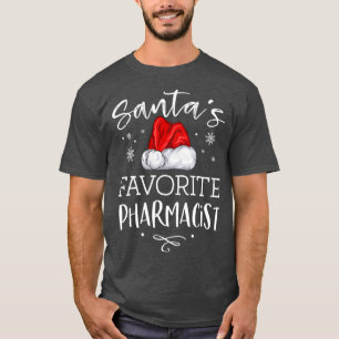 Santas Favorite Pharmacist Pajama Christmas Gift T-Shirt