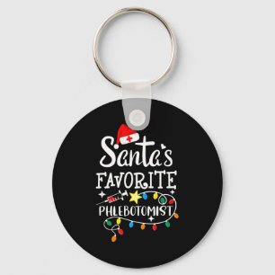 Santa's Favorite Phlebotomist Christmas Phlebotomy Keychain