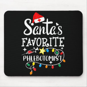 Santa's Favorite Phlebotomist Christmas Phlebotomy Mouse Pad
