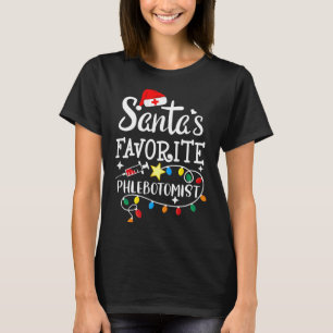 Santa's Favorite Phlebotomist Christmas Phlebotomy T-Shirt