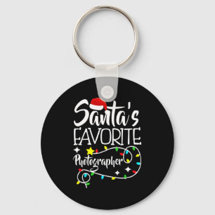 Santa's Favorite Photographer Christmas Lights San Keychain