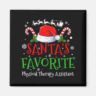 Santa's Favorite Physical Therapy Istant Christmas Magnet