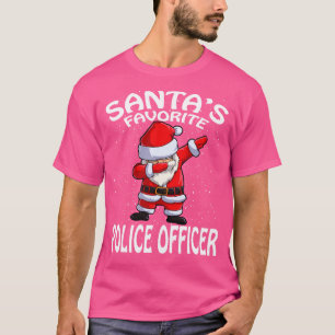 Santas Favorite Police Officer Christmas T-Shirt