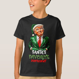 Santa's Favorite President Funny Santa Trump 2024  T-Shirt
