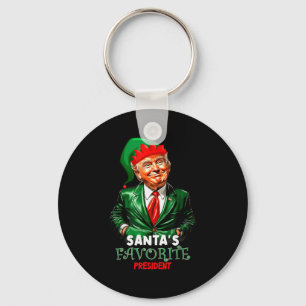 Santas Favorite President Funny Trump Keychain
