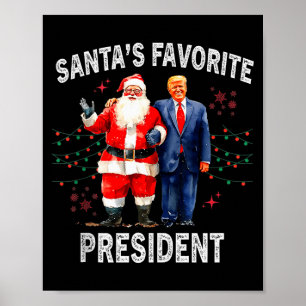 Santas Favorite President Funny Trump Tank Top  Poster