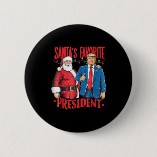Santa's Favorite President Santa Trump Dance Chris 2 Inch Round Button