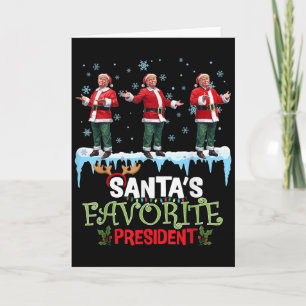 Santas Favorite President Santa Trump Dance Funny  Card