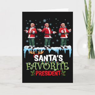 Santa's Favorite President Santa Trump Dance Funny Card