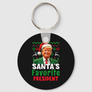 Santas Favorite President Santa Trump Xmas Christm Keychain