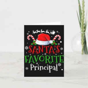 Santa's Favorite Principal Christmas Party  Card