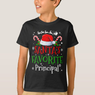 Santa's Favorite Principal Christmas Party T-Shirt