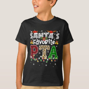 Santa's Favorite Pta Christmas Physical Therapist T-Shirt