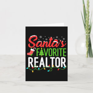 Santa's Favorite Realtor Christmas Real Estate Age Card
