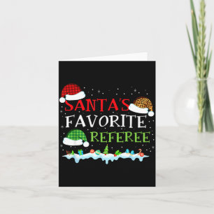 Santa's Favorite Referee Fun Christmas  Card