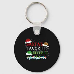 Santa's Favorite Referee Fun Christmas  Keychain