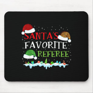 Santa's Favorite Referee Fun Christmas  Mouse Pad