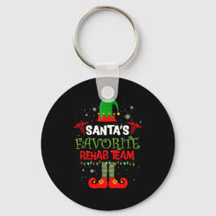 Santa's Favorite Rehab Team Elf Physical Therapy C Keychain