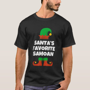 Santas Favorite Samoan Christmas Hat Funny Samoa T-Shirt