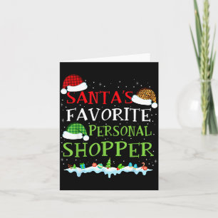 Santa's Favorite Shopper Fun Christmas Consultant Card