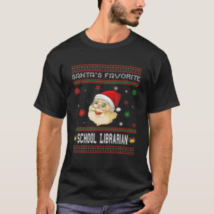 Santa's Favorite Social Worker Christmas Funny Xma T-Shirt