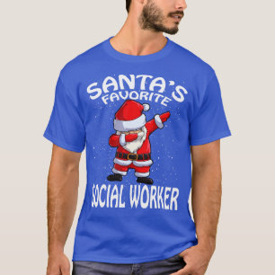 Santas Favorite Social Worker Christmas T-Shirt