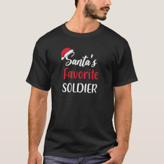Santas Favorite Soldier   Christmas   Pajama Xmas T-Shirt