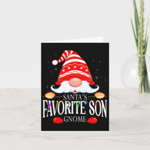 Santas Favorite Son Gnome Matching Christmas Paja Card