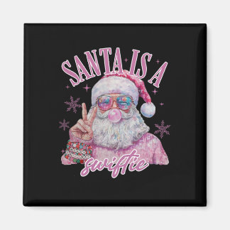 Santa's Favorite Swifty Merry Christmas Groovy Xma Magnet
