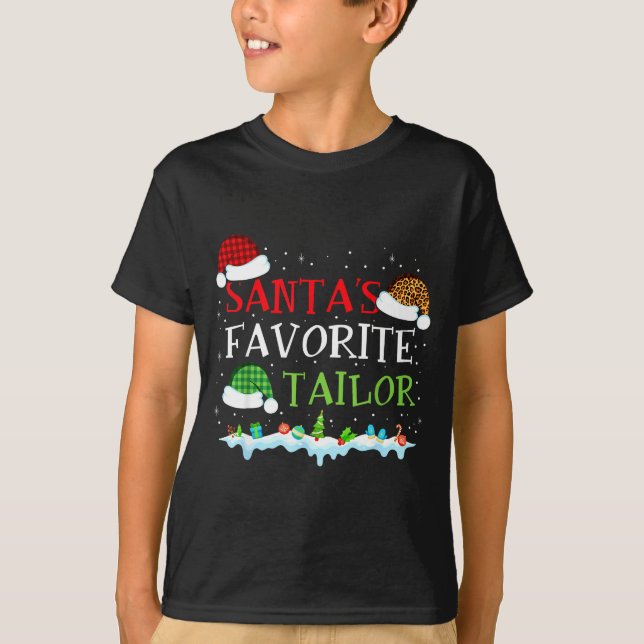 Santa's Favorite Tailor Fun Christmas Alterations  T-Shirt (Front)