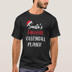 Santas Favorite Volleyball Player   Christmas Voll T-Shirt
