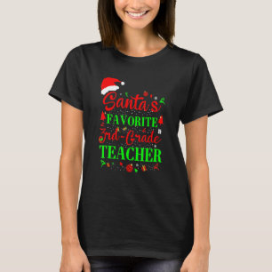 Santa's Favourite 3rd Grade Teacher Xmas Santa Chr T-Shirt